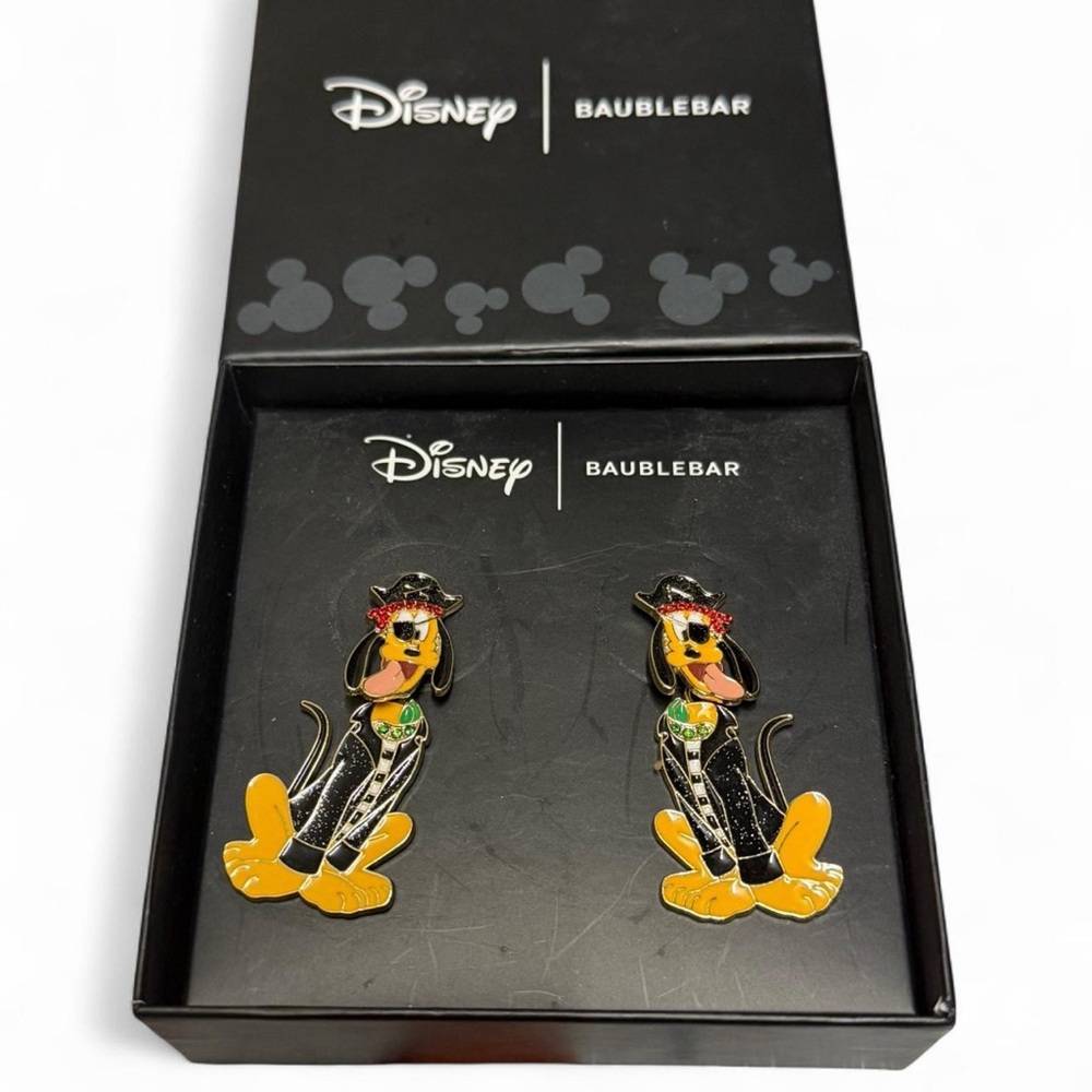 Disney × BaubleBar Multicolored Pirate Pluto Dangling Earrings NWT